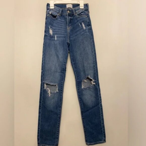 True Craft Distressed Blue Women's Jeans Sz 0 - Picture 1 of 4
